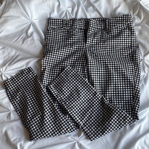 Black and white plaid pants